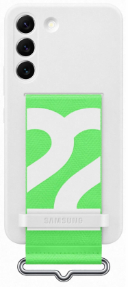 "Silicone Cover with Strap Galaxy S22 (EF-GS901TWEGWW)" White