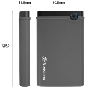 External HDD Enclosure 2,5" USB 3.0 Black TS0GSJ25CK3