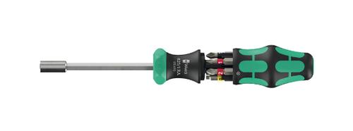 Wera Kraftform Kompakt 27 RA 1, bit set black/ green, 6-piece, 1/ 4", wi