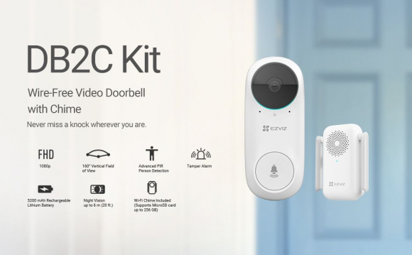 DB2C Full HD 1080 Video Doorbell & Chime Kit