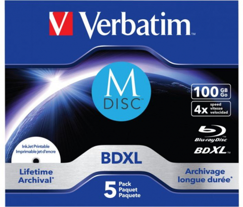 M-DISC BD-R 100GB 4x Printable Jewel Case 5