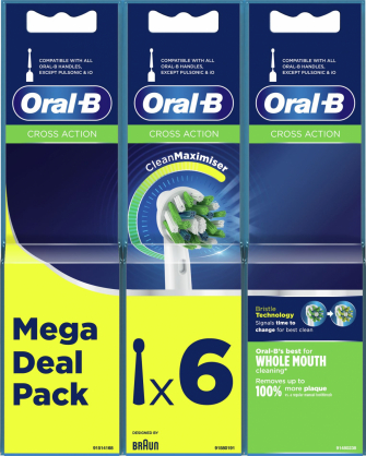 EB50-6 Cross Action Clean Maximiser 6pcs. White