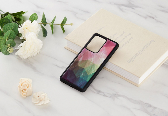 "SmartPhone case Samsung Galaxy S20 Ultra" Water Flower Black