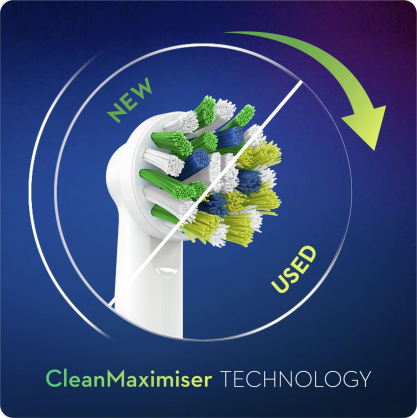 EB50-8 Cross Action Clean Maximiser 8pcs. White