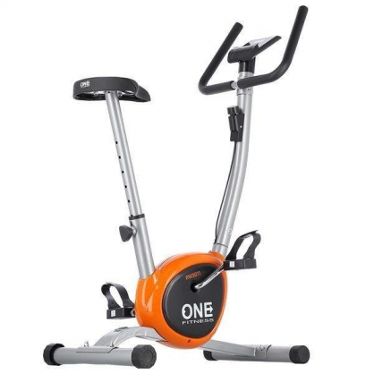 Rower stacjonarny One Fitness RW3011 mechaniczny srebrno-pomarańczowy