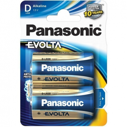EVOLTA Alkaline D size(LR20EGE), 2-pack