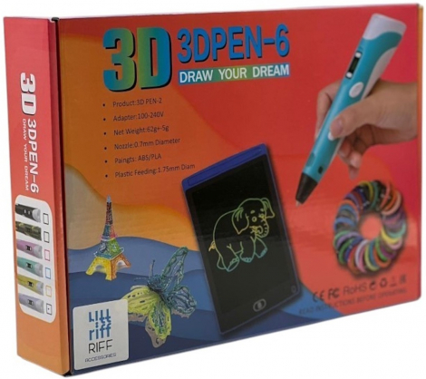 3D printing pen 7in1 5m x 20 Colors Yellow RF-3DPEN-7IN1-YE
