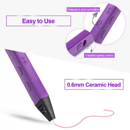RP800A Pro Tieva 3D Pen Purple