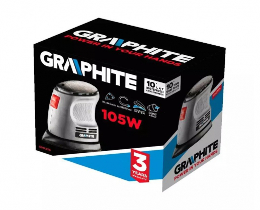 Orbital sander 105W Graphite Delta foot 140 x 140 x 97 mm