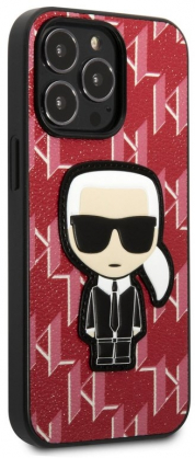 "Karl Lagerfeld Monogram Ikonik Case iPhone 13 Pro" Red