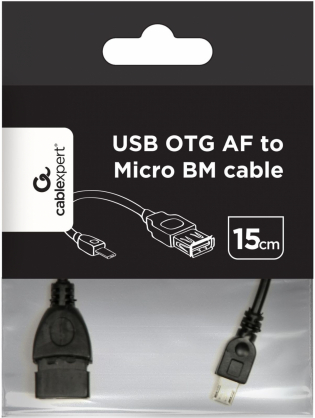 A-OTG-AFBM-03 USB OTG AF to Micro BM Cable 0.15m