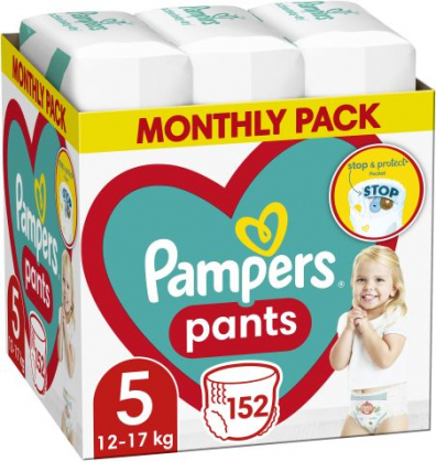 Pants Size 5, 152 Nappies, 12kg-17kg