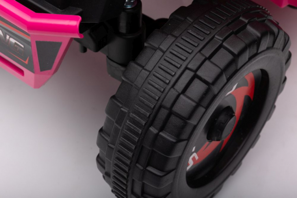 XMX630T Pink Battery Quad Bike With Trailer