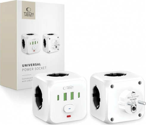PCL3X4 2xUSB/ 2xUSB-C White