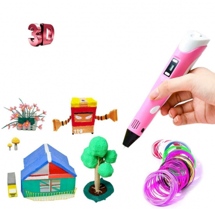 3D printing pen for creating figures from PLA / ABS Pink FUS3DPENPI