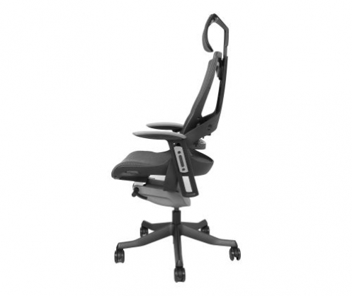 Task chair WAU with wide backrest, grey