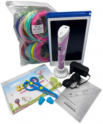 3D printing pen 7in1 5m x 20 Colors Pink RF-3DPEN-7IN1-PI