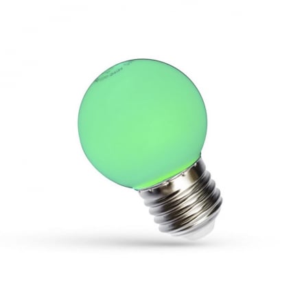 LED KULKA E-27 230V 1W GREEN SPECTRUM