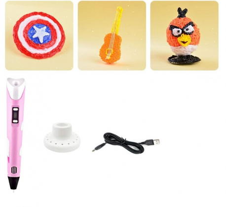 3D printing pen for creating figures from PLA / ABS Pink FUS3DPENPI