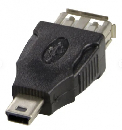 Adapter USB-A USB Mini-B Black