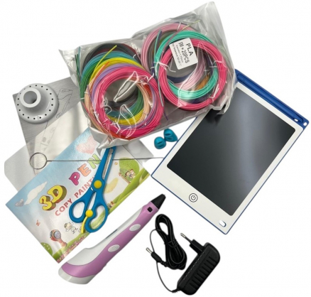 3D printing pen 7in1 5m x 20 Colors Pink RF-3DPEN-7IN1-PI