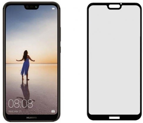 "Tempered Glass 3D Full Glue Huawei P20 Lite" Black