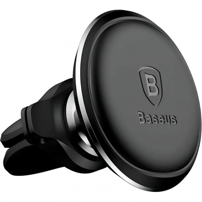 Magnetic Air Vent Car Mount Holder with Cable Clip Black