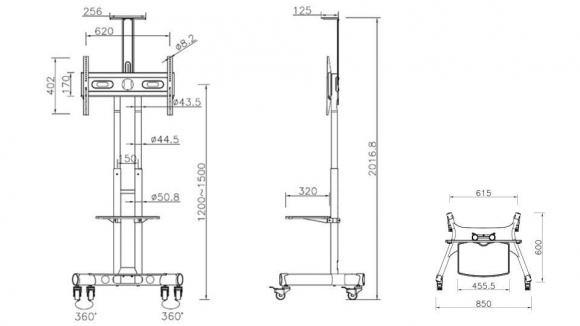 MB-2319 M Public floorstand