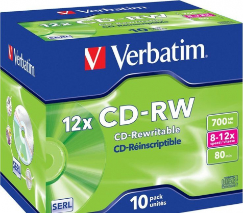 CD-RW 700MB 8-12x Jewel Case 10