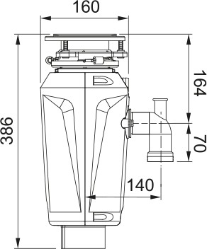 Food waste disposer SLIM 75 (3/ 4 HP), 134.0715.096