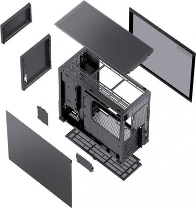 D41 Mesh Tempered Glass Black