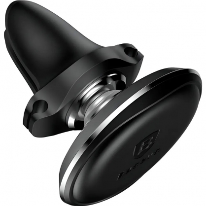 Magnetic Air Vent Car Mount Holder with Cable Clip Black