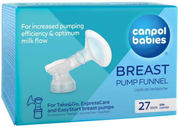 Breast pump funnel with elastic rim 12/ 217