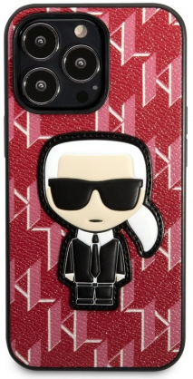 "Karl Lagerfeld Monogram Ikonik Case iPhone 13 Pro" Red