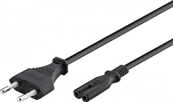 50084 Euro connection cord 1.5 m Black