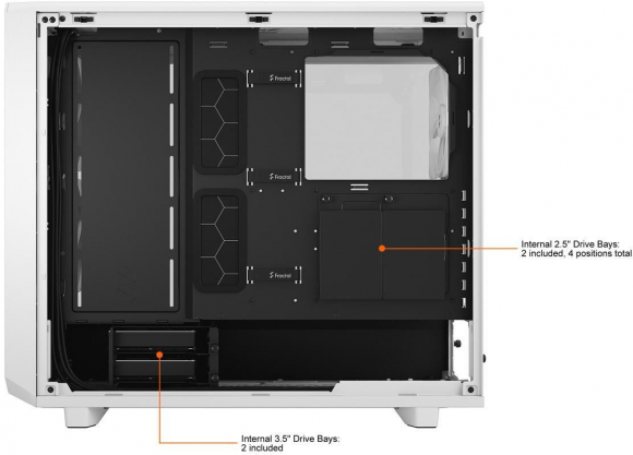 Meshify 2 Lite White TG Clear tint