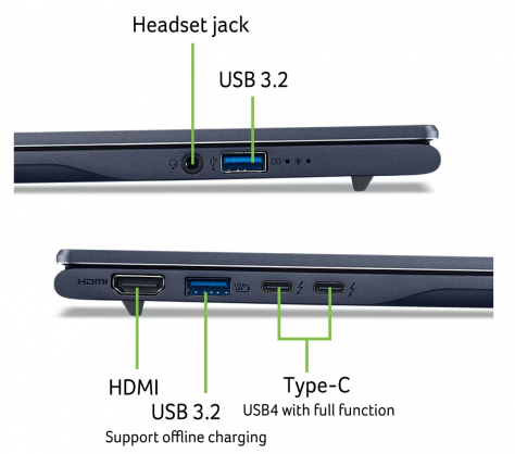 Swift 14 AI SF14-51-78TU 14 OLED 256V 16GB 1SSD EN W11 Blue
