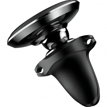 Magnetic Air Vent Car Mount Holder with Cable Clip Black