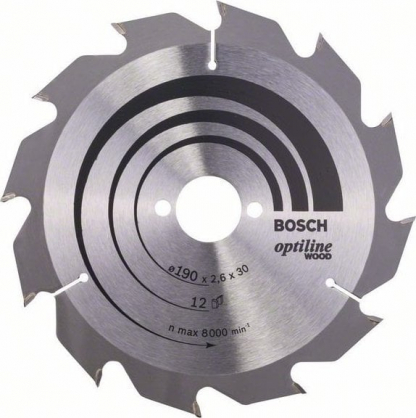 Bosch PIÅA TARCZOWA-H OPTILINE WOOD 190*2.6*30/ 12Z