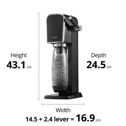 Sodastream Art Saturator + 1 bottle + gas Black