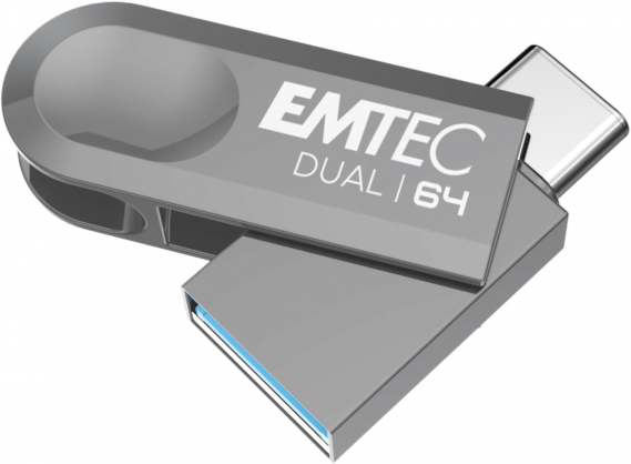 64GB D280 Dual USB-A / USB-C Silver