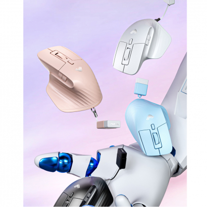 SC150 2in1 Wireless + Wired mini mouse Pink