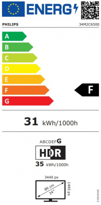 34M2C6500/ 00 34" QD-OLED 21:9 Curved Blue/ Gray