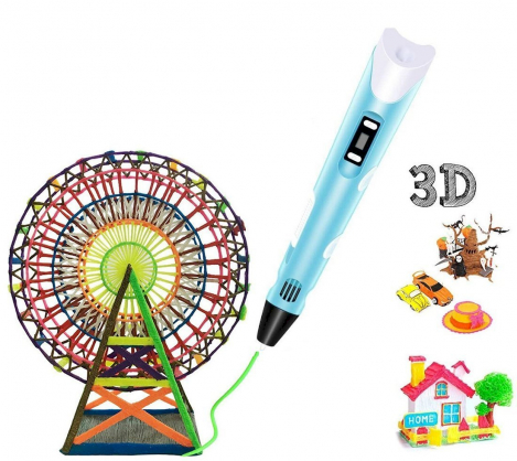 3D printing pen for creating figures from PLA / ABS Blue FUS3DPENBL