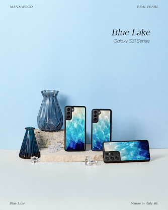 "SmartPhone case Samsung Galaxy S21" Blue Lake Black