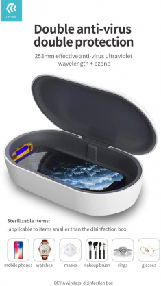 Wireless Charging Disinfection Box White