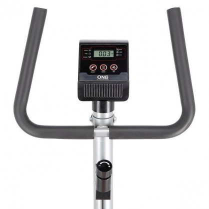 Rower stacjonarny One Fitness RW3011 mechaniczny srebrno-pomarańczowy