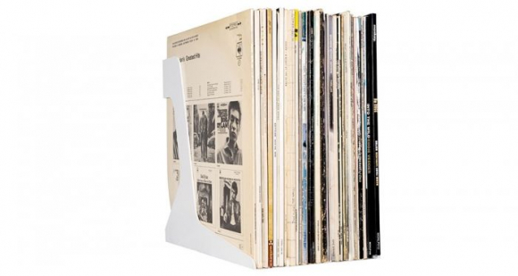 Vinyl record stand white