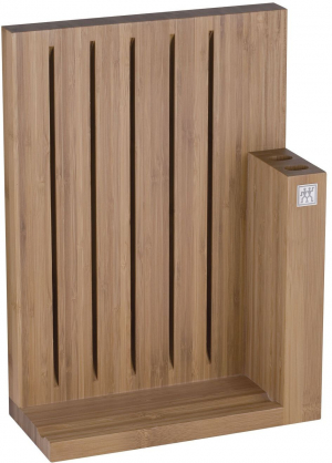 Knife block, bamboo, with 5 knives