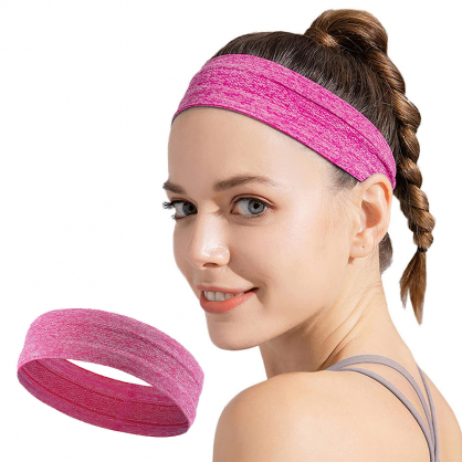 Elastic fabric headband pink
